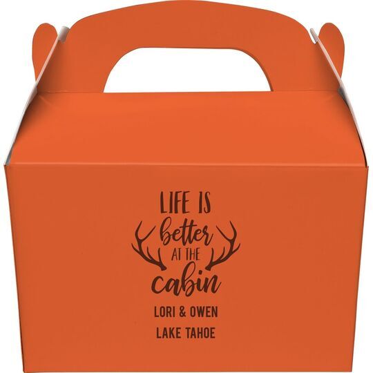 Life Is Better At The Cabin Gable Favor Boxes